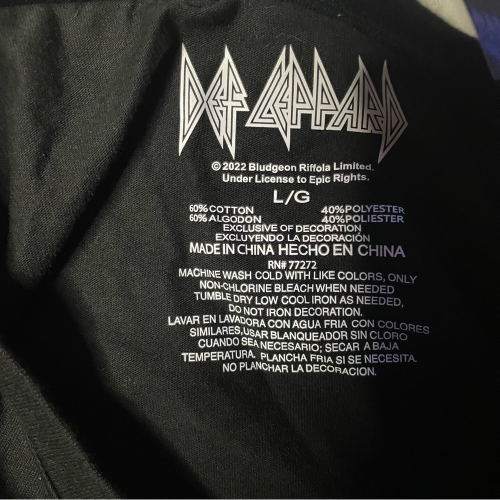 Def Leppard 1983 "Rock & Roll" Women's Black Sleeveless Graphic Tank shirt dress - Picture 5 of 6